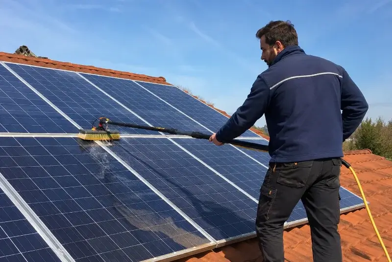 Nettoyage et entretien de panneaux solaires à la Balme-de-Thuy